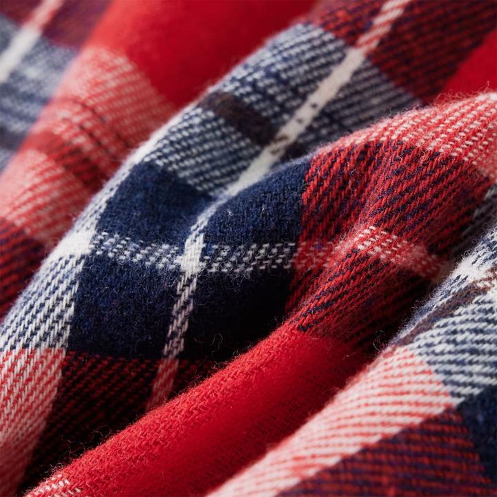 Image du produit VidaXL Chemise à carreaux rouge et bleu marine pour enfants 116,Matière : 100 (116)