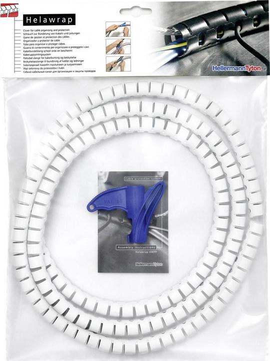 Image du produit HellermannTyton Gaine de protection Helawrap HWPP Blanc 2 m 161-64415 Contenu : 2 m (Gaines pour câbles, 200 cm)