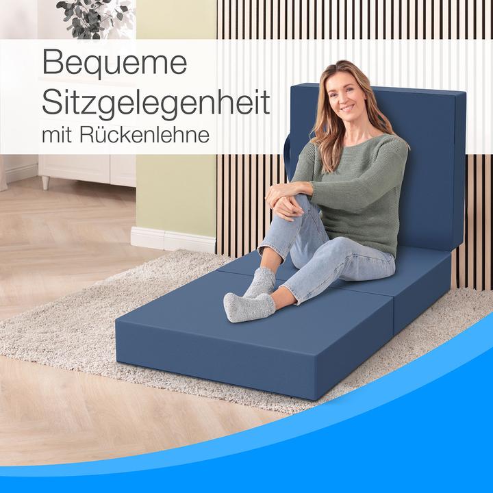 Image du produit Bestschlaf Klappmatratze, 3-teilige Faltmatratze, Reisebett, Gästematratze (75 x 195 cm, Noyau de mousse)