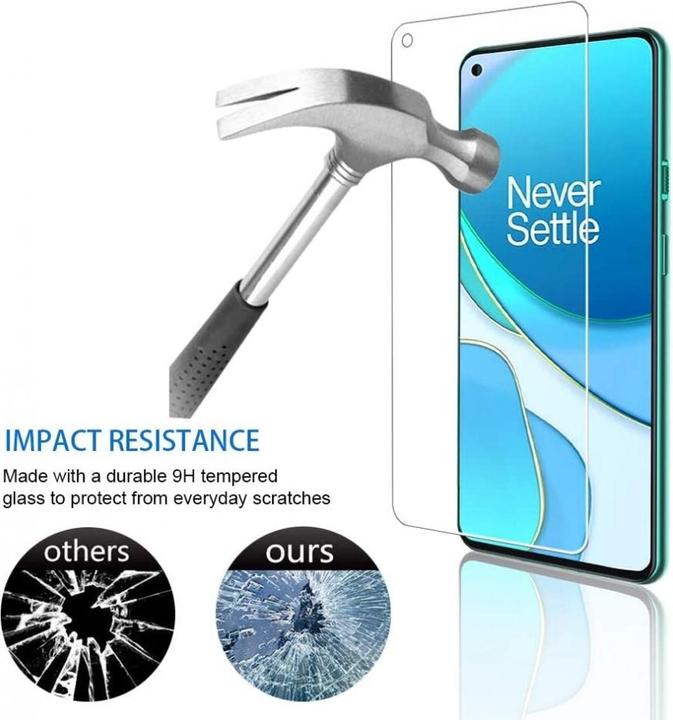 Actual product image Screenguard OnePlus 8T armored glass protective film Case Friendly Design (1 Piece, OnePlus 8T)