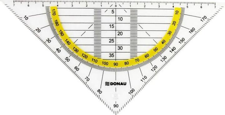 Produktbild Donau Geometrie-Dreieck ohne Griff 16 cm transparent (16 cm)