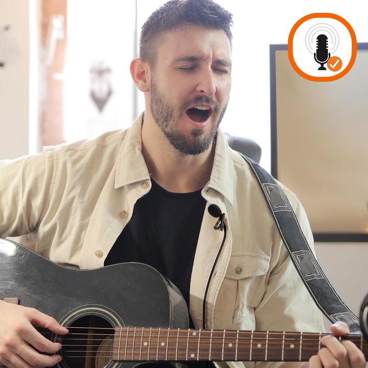 Image du produit LinQ Microphone cravate avec réduction du bruit, connecteur Lightning, - Noir