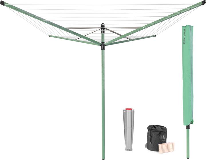 Immagine prodotto Brabantia Lift-O-Matic 50 M - Tubo da 45 mm con ancoraggio a pavimento in metallo (50 m)
