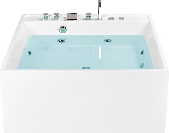 Produktbild Beliani Whirlpool Badewanne freistehend weiss quadratisch 130 x 130 cm TAHUA (339 l, 130 cm)