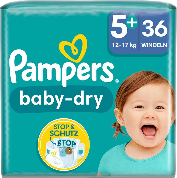 Actual product image Pampers Baby-Dry (Size 5+, Pack, 36 Piece)