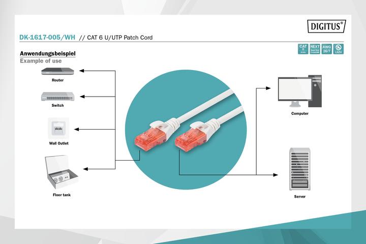 Image du produit Digitus Câble réseau (UTP, CAT6, 0.50 m)