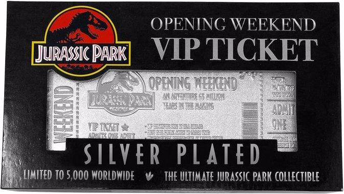 Actual product image Fanattik Jurassic Park: Opening Weekend VIP Ticket (silver plated) 1/1