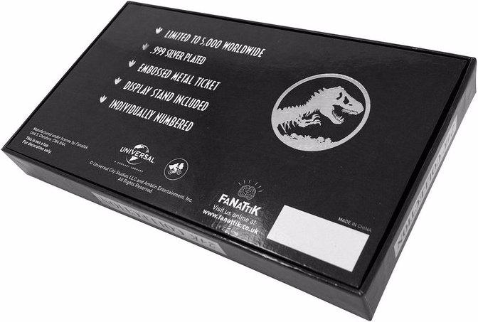 Actual product image Fanattik Jurassic Park: Opening Weekend VIP Ticket (silver plated) 1/1