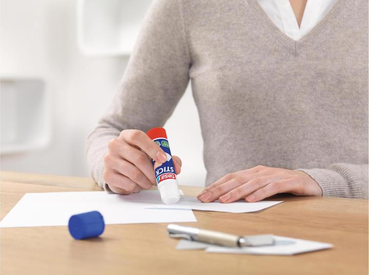 Actual product image tesa ecoLogo glue stick, odourless glue stick for paper / cardboard