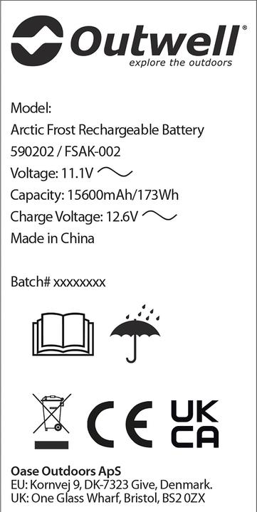 Produktbild Outwell Arctic Frost Rechargeable Battery