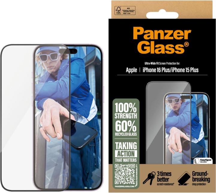 Image du produit PanzerGlass Ultra-Wide Fit (1 pièce(s), Apple iPhone 16 Plus)