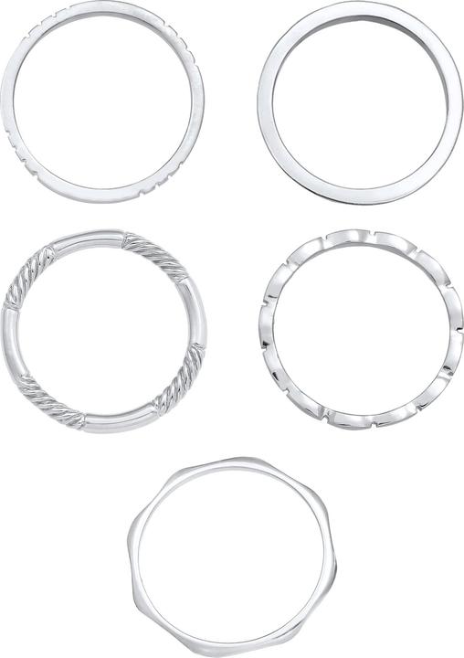 Image du produit Elli Organic, set d'anneaux, Twisted (58, Argent 925)