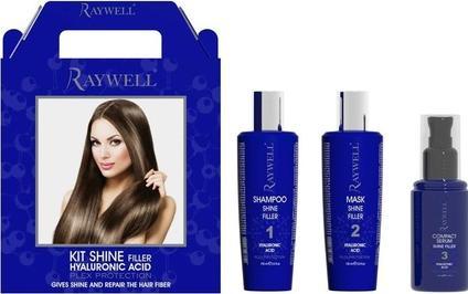 Produktbild Raywell Set tratament pentru par Shine Filler Hyaluronic Acid, Toate tipurile de par, Sampon 150ml Masca 150 (Haarpflege set)