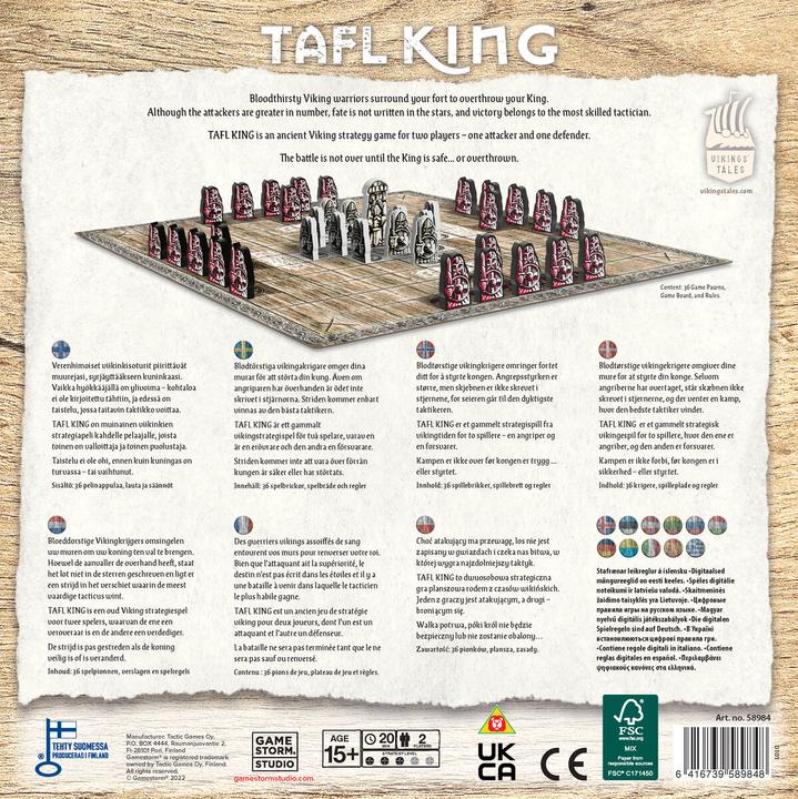 Produktbild Tactic Viking's Tales: Tafl King (58984) (Schwedisch, Französisch, Englisch, Russisch, Finnisch, Litauisch, Deutsch, Spanisch, Ukrainisch)