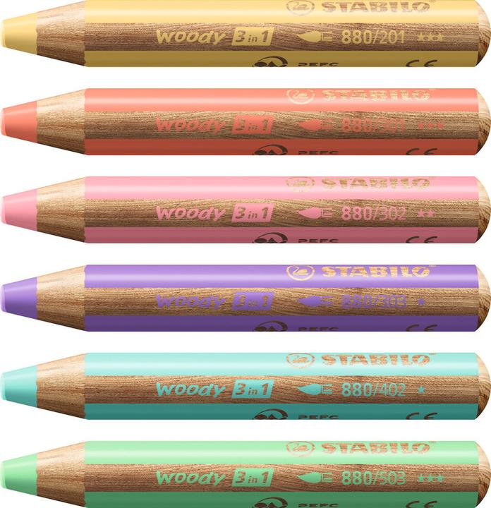 Actual product image STABILO woody 3 in 1 (Pastel shades, 6 x)