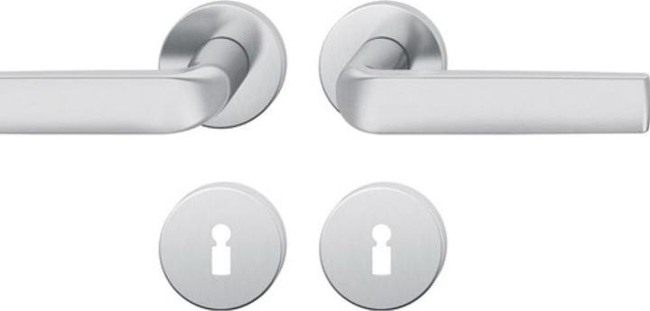 FSB Garniture à rosette 12 1267 acier inoxydable 6204 rond BB DIN gauche / droite D/D (Poignée de porte)