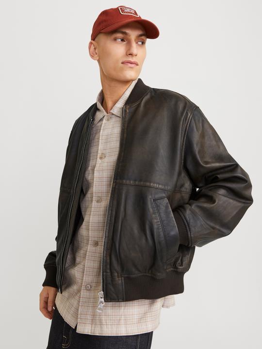Image du produit Jack & Jones Joraustin Leather Bomber Jkt Styd Aw24 (M)