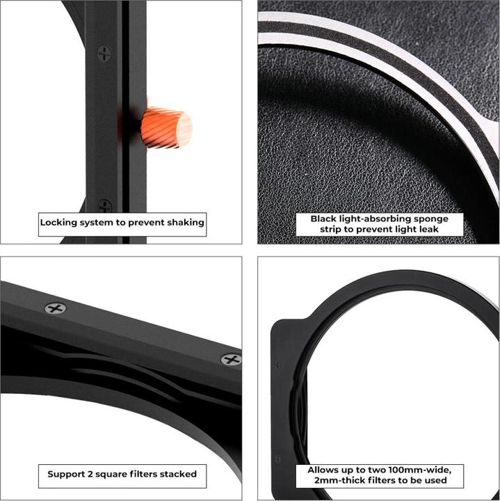 Image du produit K&F Concept Kit de filtres Concept Square : Houder ND1000 (2 mm, Filtre gris neutre, 20000 mm)