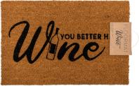 Produktbild Swiss Natura Fussmatte You better have wine, braun, schwarz, 60 x 40 cm (60 x 40 cm)