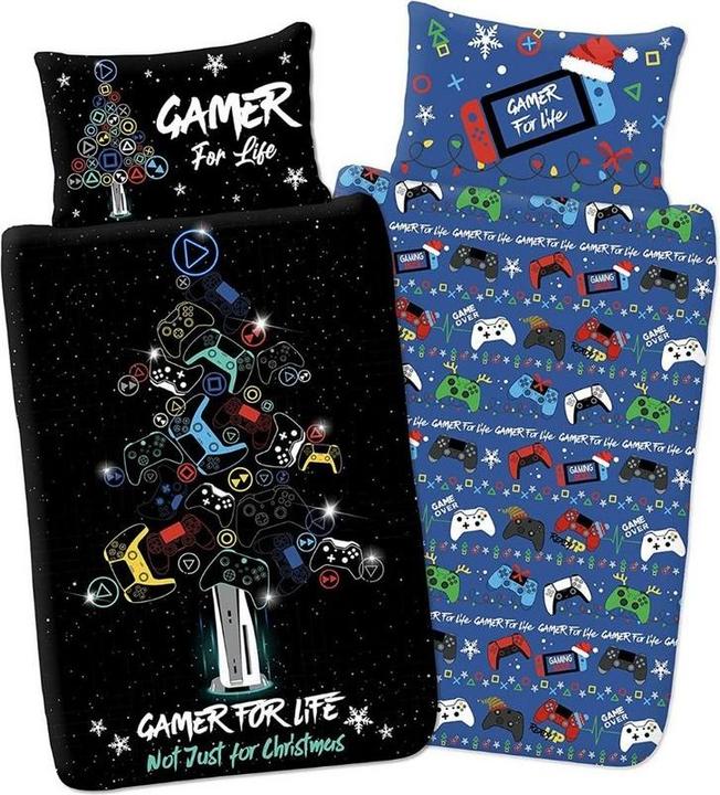 Actual product image Generic Gamer For Life Christmas Duvet Cover Set