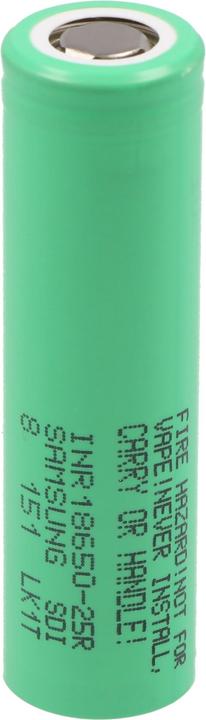 Actual product image Samsung Battery INR18650 25R, unprotected (18650, 2500 mAh)
