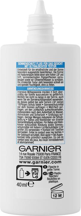 Productafbeelding Garnier Ambre Solaire Sensitive expert+ Anti-Oxidative Super UV (Zonnecrème gezicht, SPF 50+, 40 ml, 150 g)