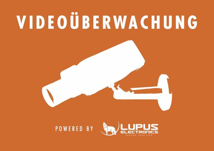 Produktbild Lupus-Electronics Aufkleber: "Achtung Videoüberwachung"