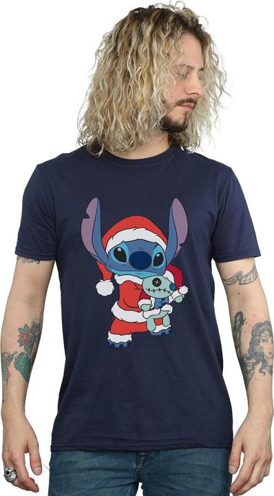 Actual product image Disney Mens Lilo And Stitch Stitch Christmas T-Shirt (XL)