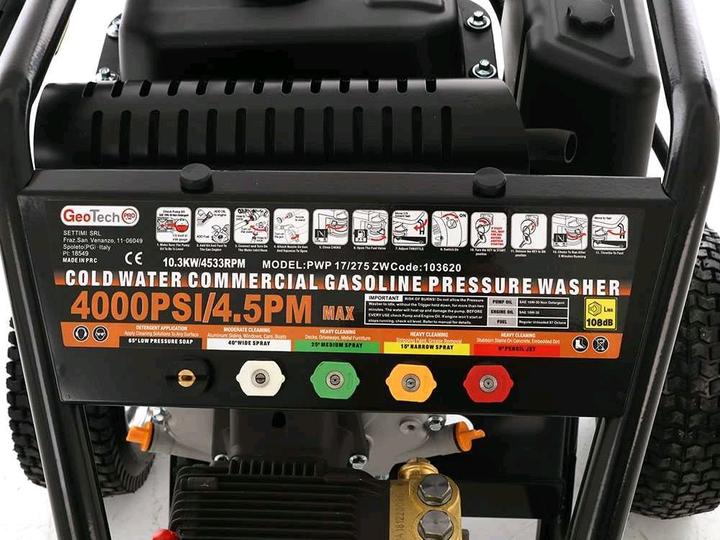 Image du produit GeoTech Nettoyeur haute pression à essence avec moteur à essence Loncin 420 cc (Essence)