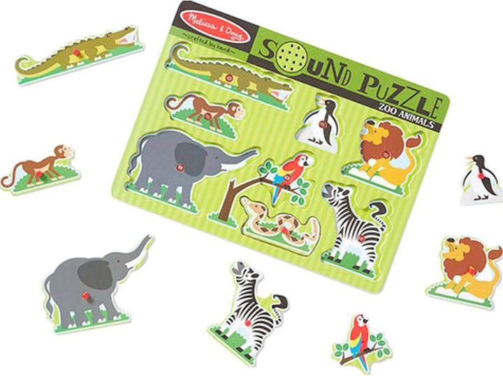 Actual product image Melissa & Doug Sonore Bois Animaux Du Zoo (8 pieces)