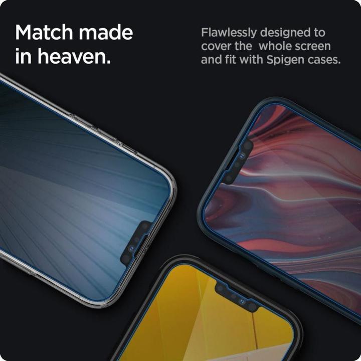 Actual product image Spigen Glass.TR Slim iPhone 14/13 Pro/13 Privacy AGL05211 szkło hartowane AGL03393 (1 Piece, Apple iPhone 13 Pro, Apple iPhone 13)