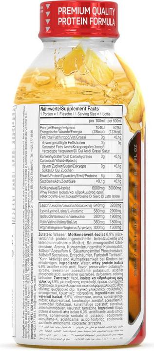 Valeurs nutritives et ingrédients All Stars Isowhey Pure (Cerise, 1 x)