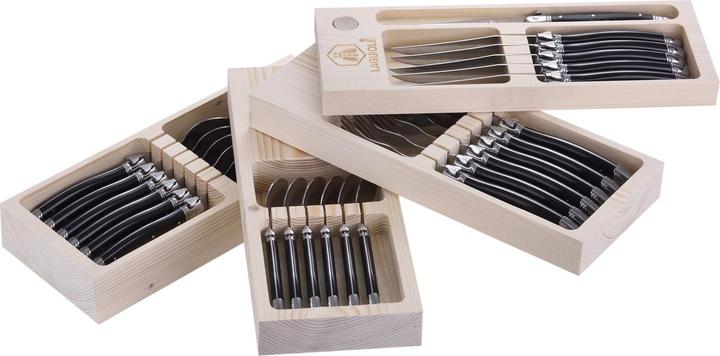 Actual product image Laguiole 24 pieces CUTLERY 4 LAYERS WOODEN BOX (24 Piece, Cutlery set)