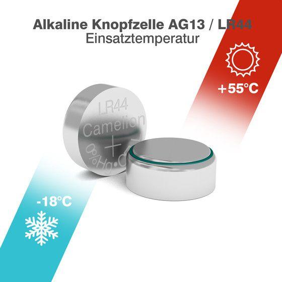 Actual product image Camelion LR1154 Alkaline - 10 button cells (10 pcs., LR44, 158 mAh)