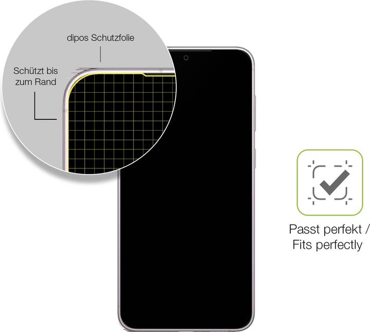 Actual product image Dipos Full Cover Screen Protector Matte (1 Piece, Samsung Galaxy S23+)