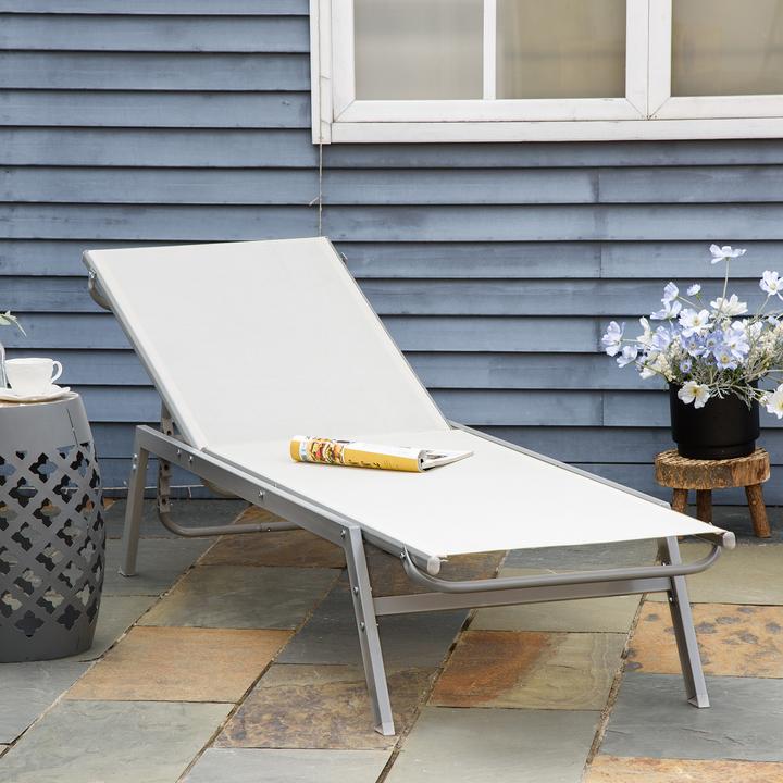 Image du produit Outsunny Chaise longue de jardin avec dossier réglable (170 cm)