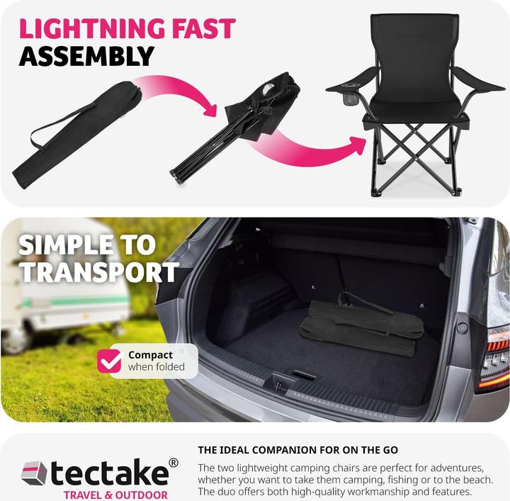Image du produit tectake 2 chaises de camping Gil