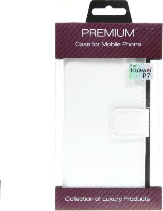 Produktbild OEM Slim Leather Book Case for Huawei P7 - white 4250710553990 (Huawei Ascend P7)