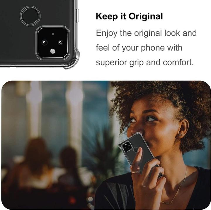 Immagine prodotto Screenguard Google Pixel 4a Cover Cristallo Morbido Airbag Paraurti (Google Pixel 4a)