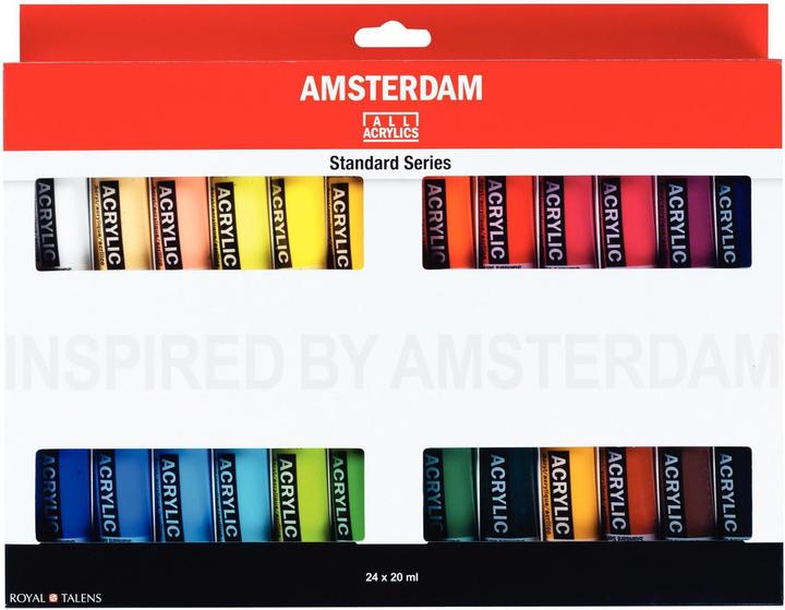 Image du produit Amsterdam Set de peinture acrylique (Multicolore, 480 ml)
