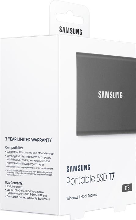 Produktbild Samsung Portable T7 Titan Grey (1000 GB)
