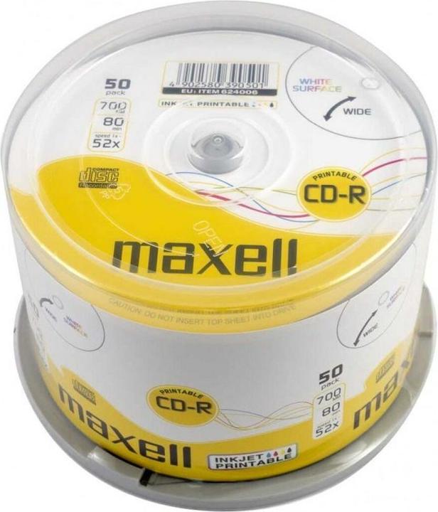 Actual product image Maxell CD-R 700Mb 52x (50 x)