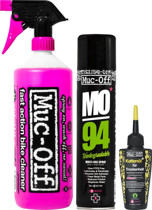 Image du produit Muc-Off Wash Protect Dry Lube (1000 ml, Lubrifiant universel, Nettoyant pour vélo, Ensemble de soins)