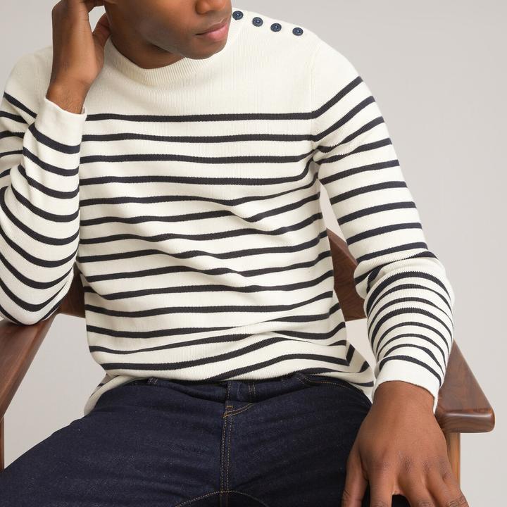 Image du produit La Redoute Collections Pull marin en coton biologique (3XL)