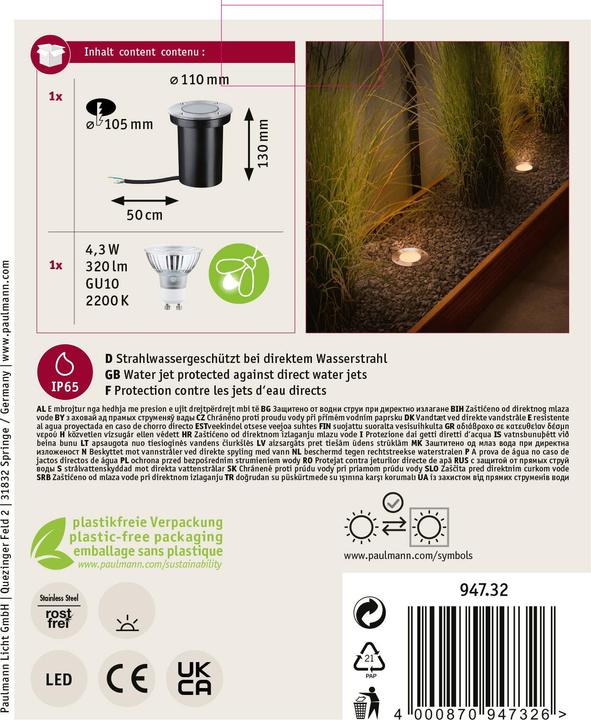 Produktbild Paulmann Floor (360 lm, GU10, IP65)
