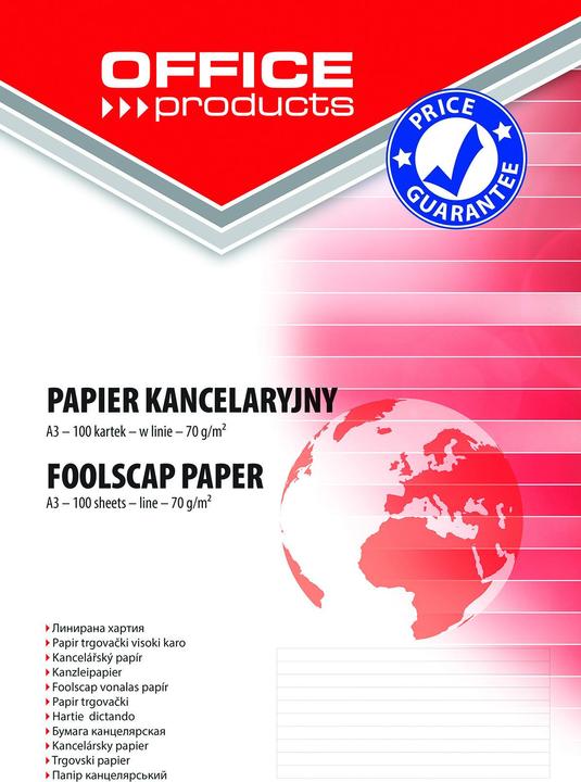 Image du produit Office Products Papier, ligné, A3, 100 feuilles. (A3, À rayures)