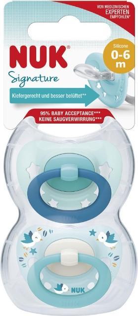 Produktbild NUK Nature Sense Silikon-Schnuller 0-6m (2 x, ab 6 Monaten)