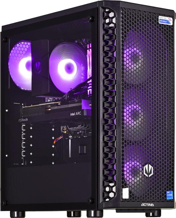Image du produit Actina 5901443339281 PC Midi Tower AMD Ryzen™ 5 5600 DDR4-SDRAM SSD AMD Radeon RX 7700 XT Noir (AMD Ryzen 5 5600, 32 Go, 1000 Go, Radeon RX 7700 XT)
