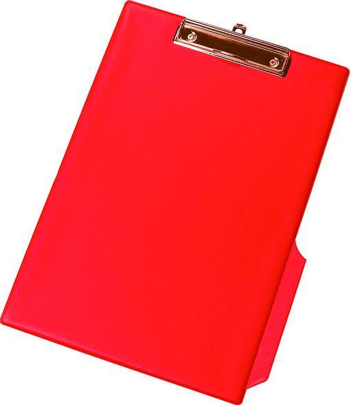 Q-Connect Planchettes à pince avec film plastique rouge
