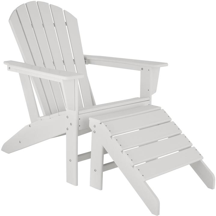 Actual product image tectake Garden chair Joan with footstool